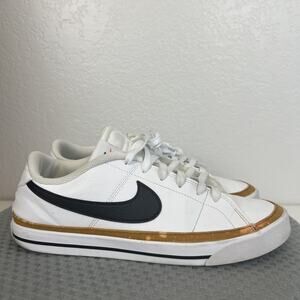 Nike White Black Gold Low-Top Sneakers